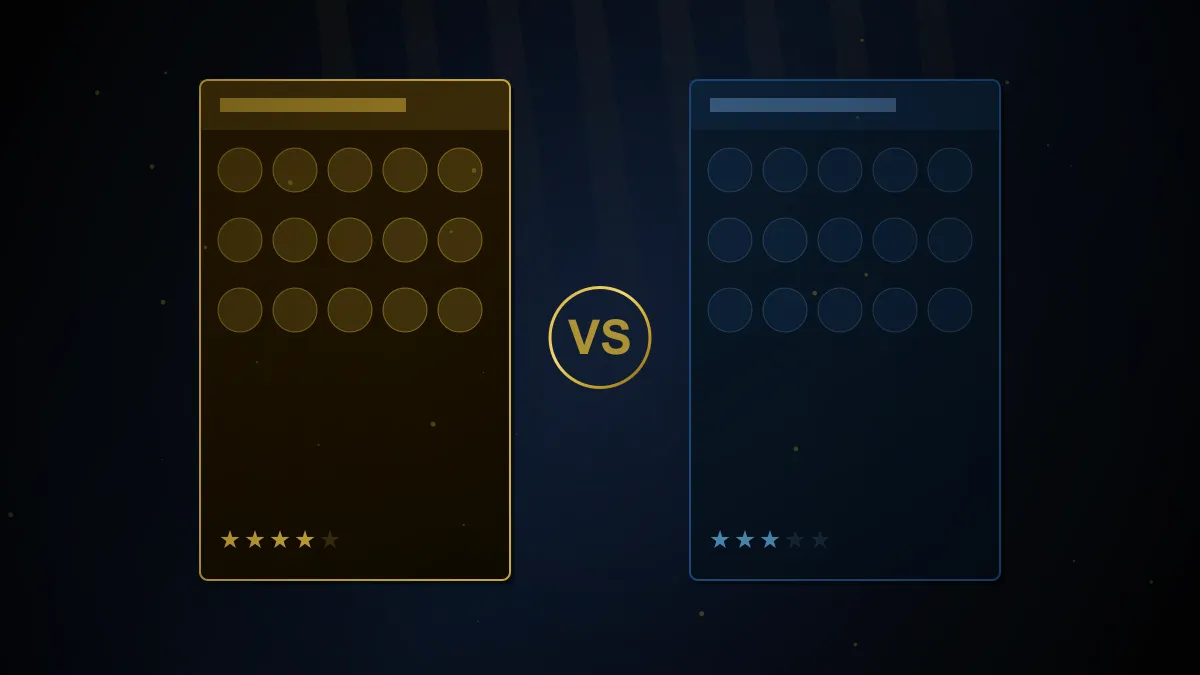 539 星號比較：兩種彩票風格並排對比