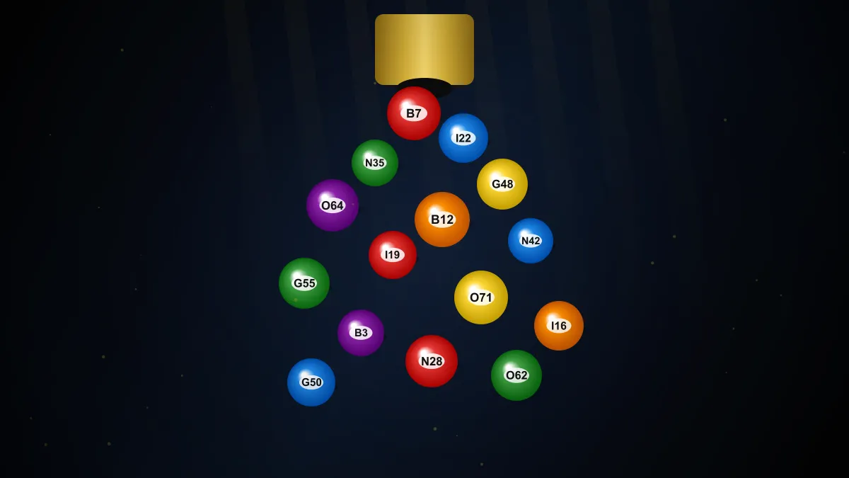 賓果賓果指南：彩色賓果球從金色分配器傾瀉而出