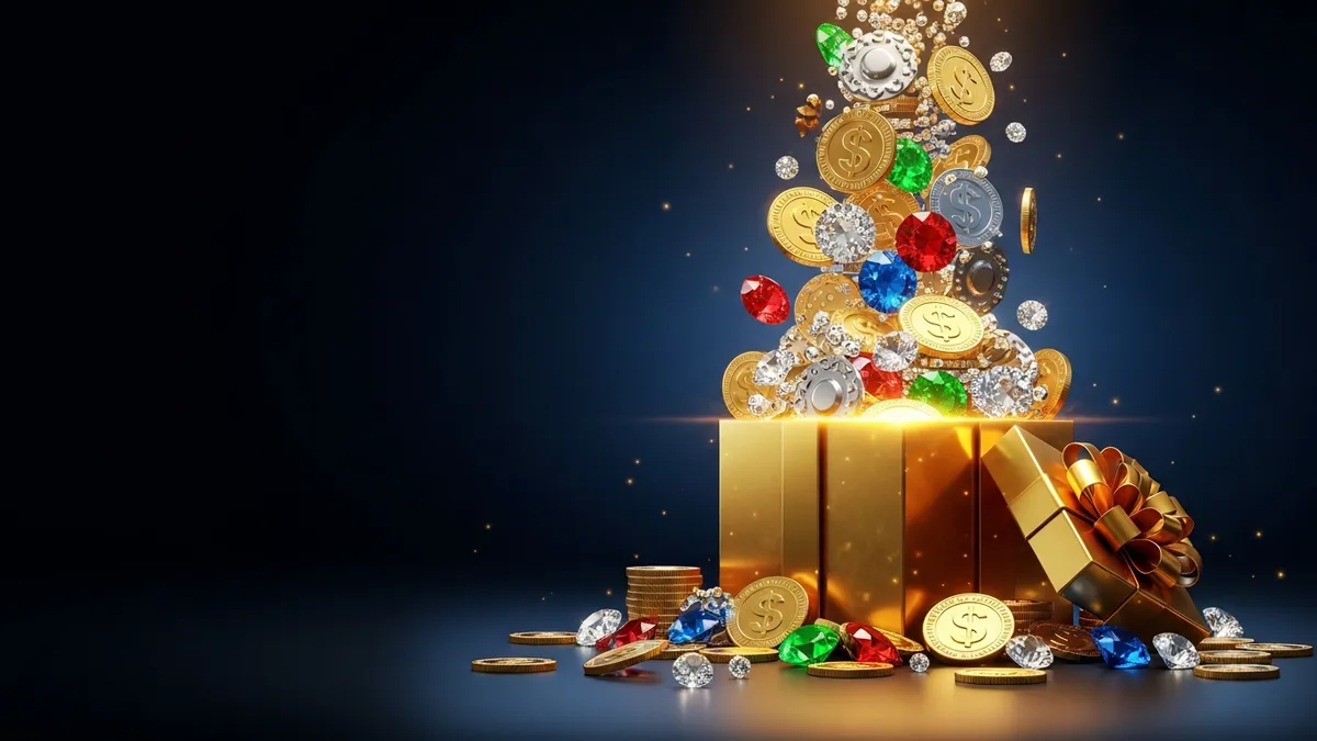 娛樂城優惠指南：金色禮盒溢出獎勵金幣與寶石