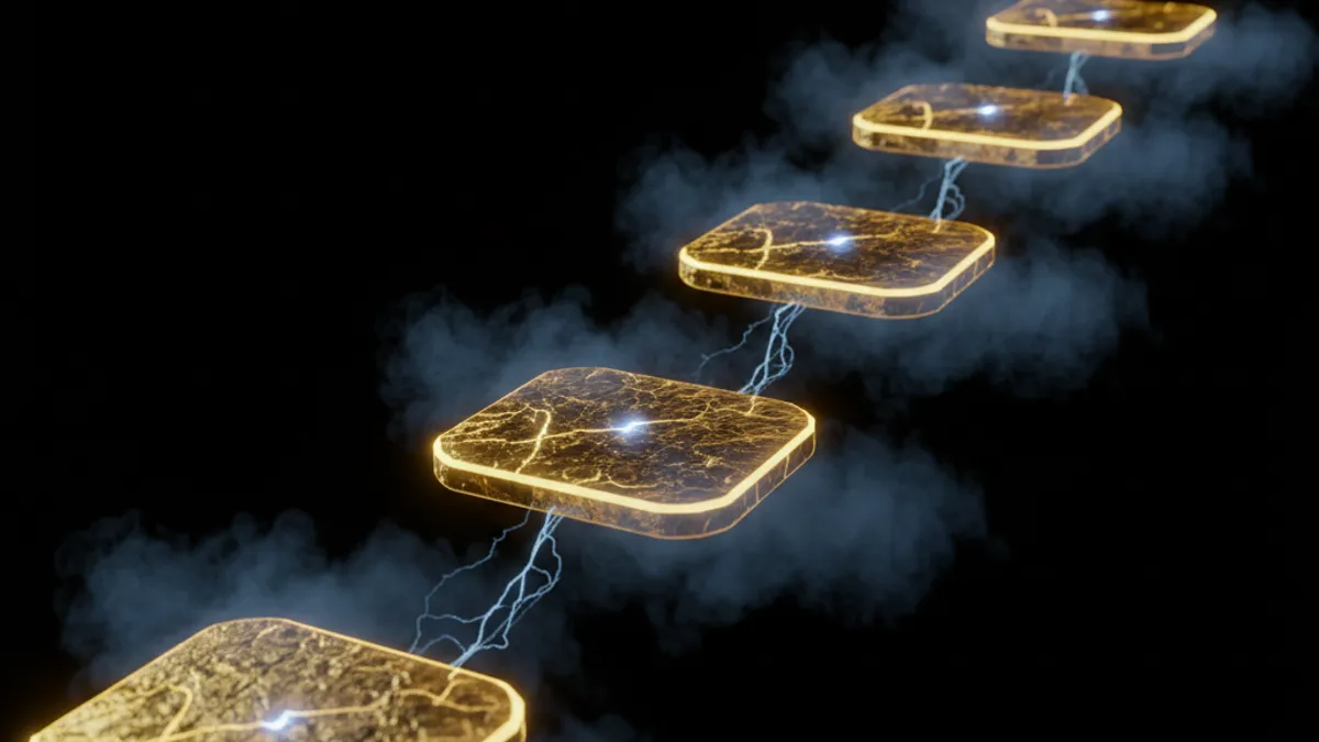 五步驟選擇 SOP：五塊金色踏石對角線上升排列