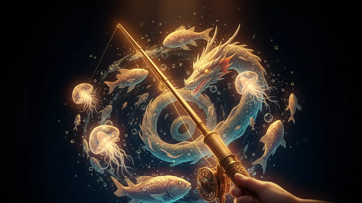 捕魚遊戲指南：金色釣竿與發光海底生物