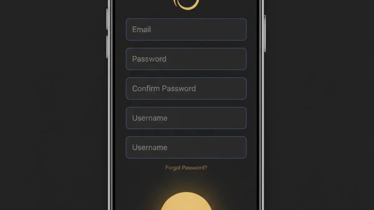 河神Online 註冊頁面：深色主題手機介面，底部金色圓形按鈕