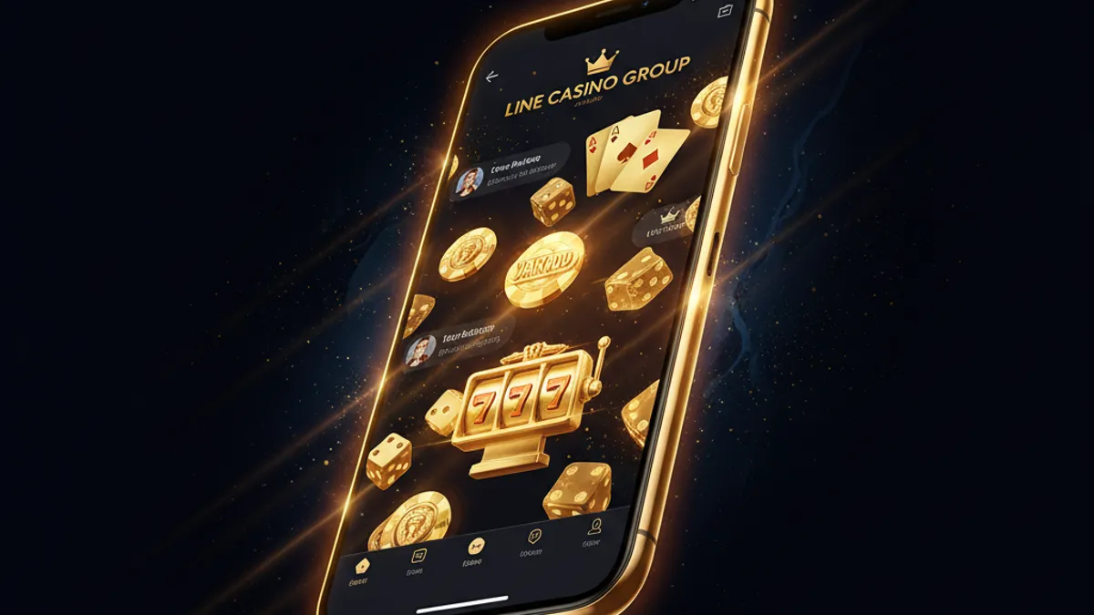 LINE 娛樂城指南：手機 LINE 介面搭配金色遊戲元素