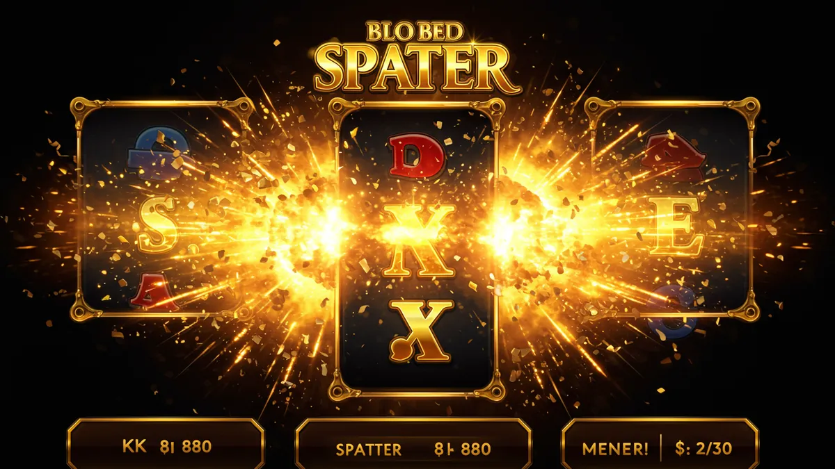 Free Spin 觸發畫面：三個 Scatter 符號對齊，螢幕爆發金色光束與粒子效果