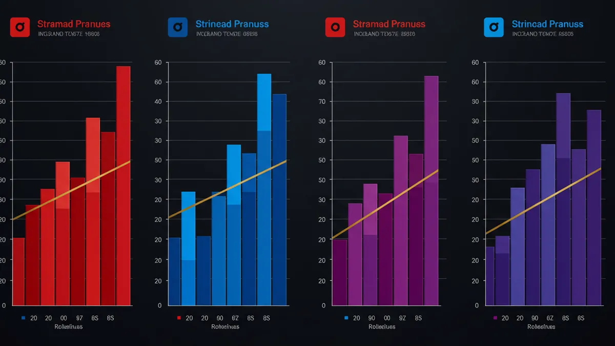 四大廠商主力機台 RTP 比較：四組不同顏色的直條圖並列展示